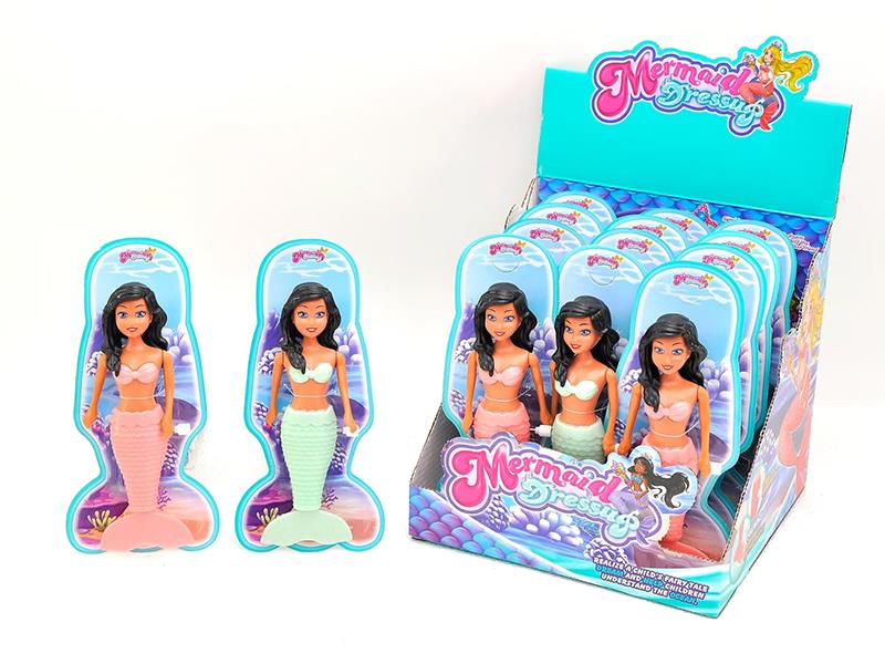 Wind Up Wag Tail Pearly Lustre Mermaid Set(7 Inch)12PCS