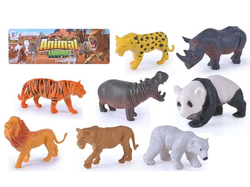 Solid Simulated Animal 8Pcs