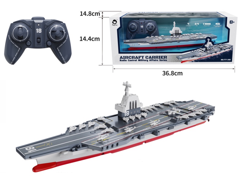 Remote-Controlled Toy Remote-Controlled Ship 2.4G Remote-Controlled Aircraft Carrier