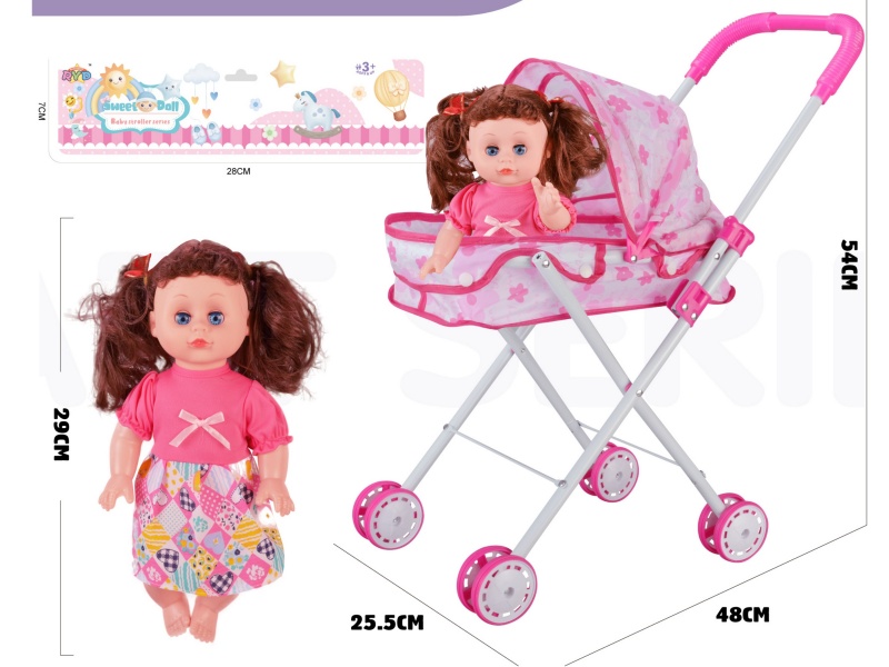 An Iron Trolley With A 16-Inch Doll