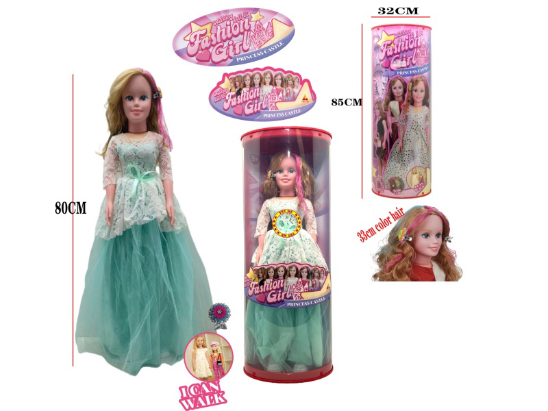 80cm Fashion And Walking Doll With Music(2xAG3 Batteries)