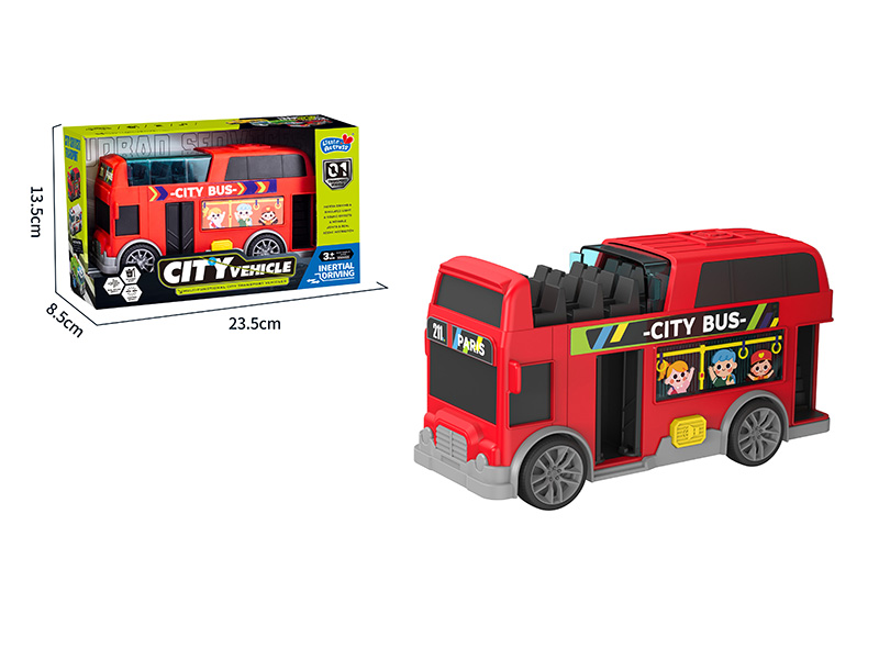 Friction Car With Sound And Light(Tour Bus)