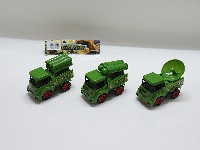 Friction Military Trucks 3pcs