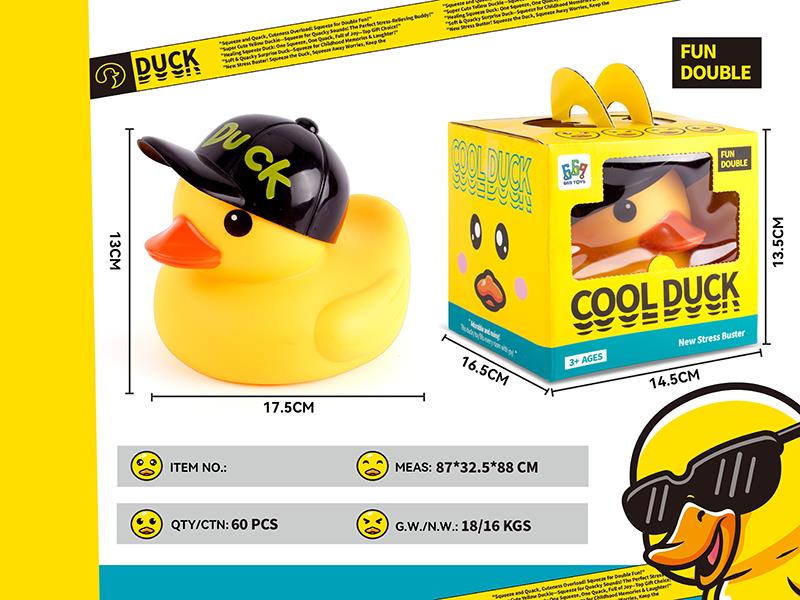 Vinyl Large Duck Toys With BB Whistle