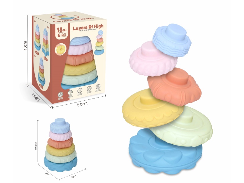 Soft Plastic Stacking Toy 6pcs