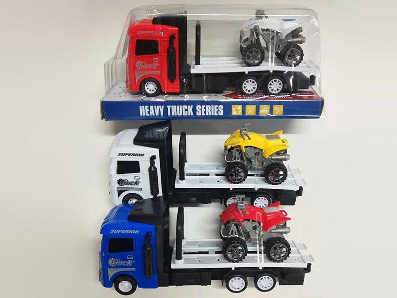 Friction Heavy Truck With Beach Motorcycle