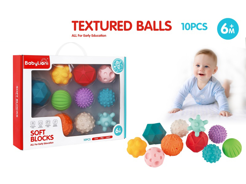 Soft Plastic Textured Balls 10pcs
