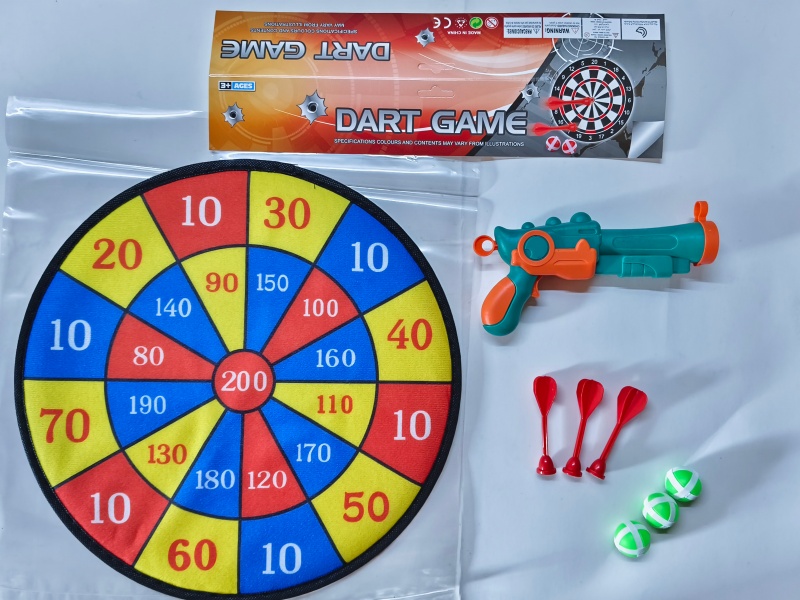 36CM Velcro Dartboard With Sticky Ball, Gun, Dart