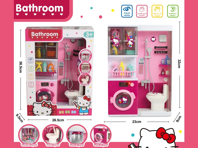Play House In The Pink Bathroom