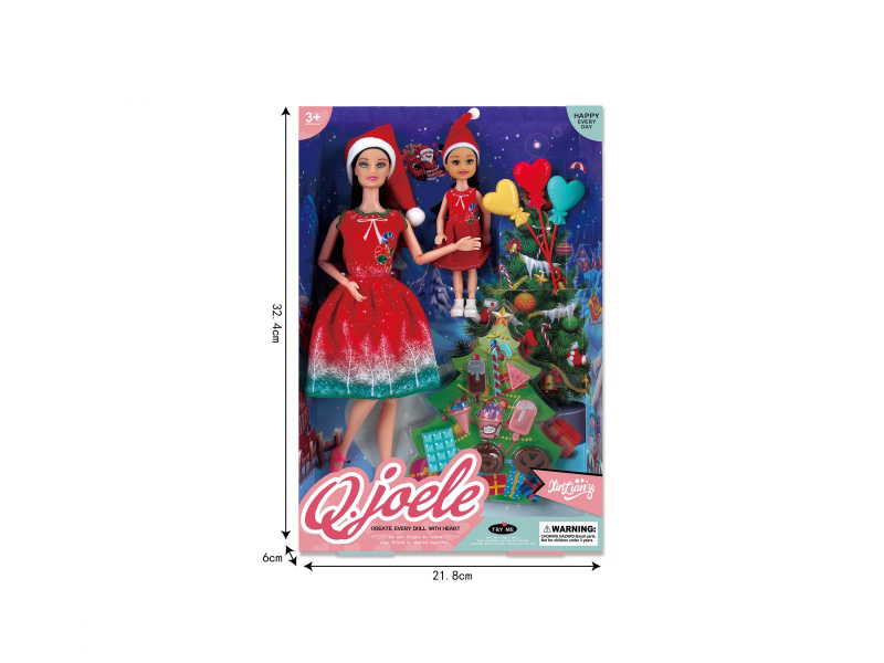 Jole 11.5-Inch Joint Christmas Doll Set