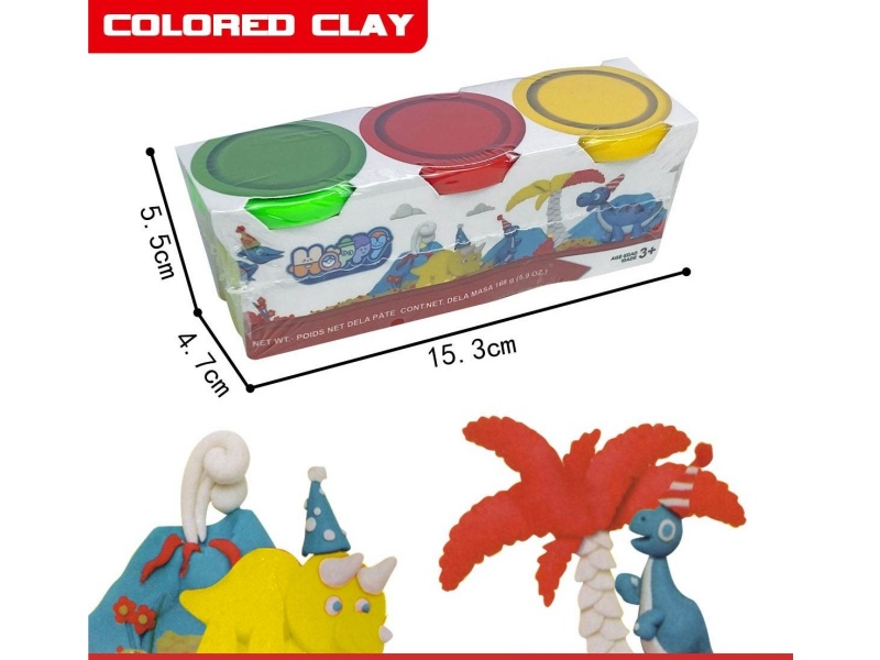 Three Bottles Of 2-Ampere Colored Clay
