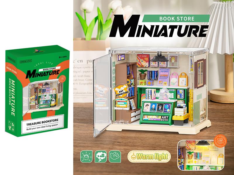 Book Store DIY Miniature Scene Toys 104PCS