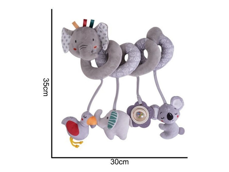 Plush Grey Elephant Bed