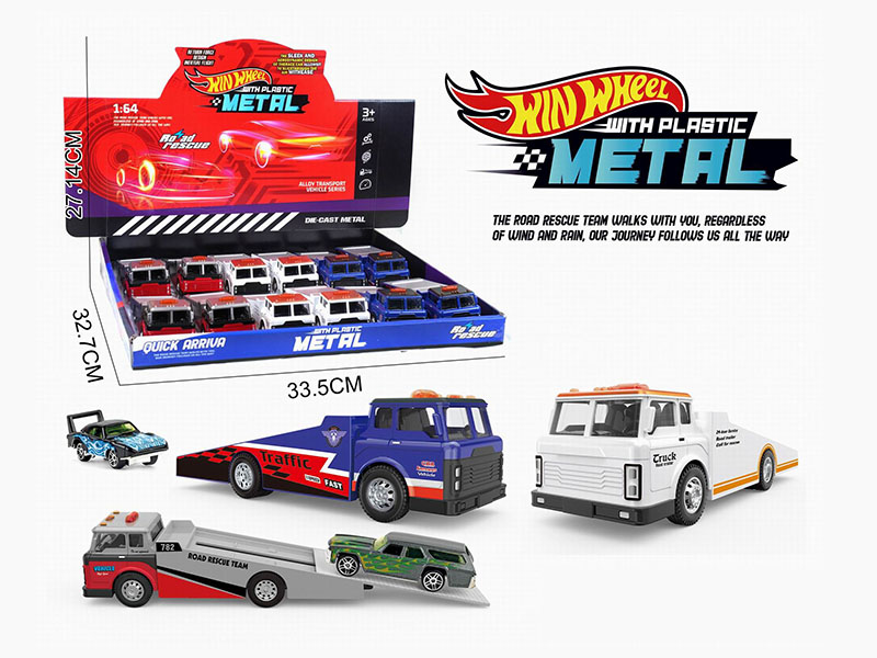 Pull Back Alloy Tractor-Trailer