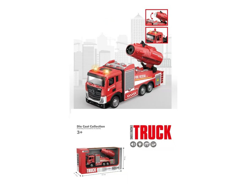 Alloy Rebound Flat-Head Spray Car (Lighting/Music/Spray)