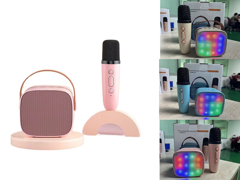 Wireless Bluetooth Portable Speaker(Single Microphone With Lights)