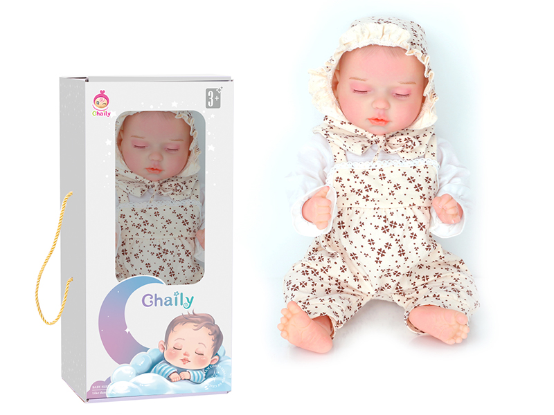 43cm Reborn Baby Doll With Diaper, Birth Card, Bottle, Magnetic Pacifier