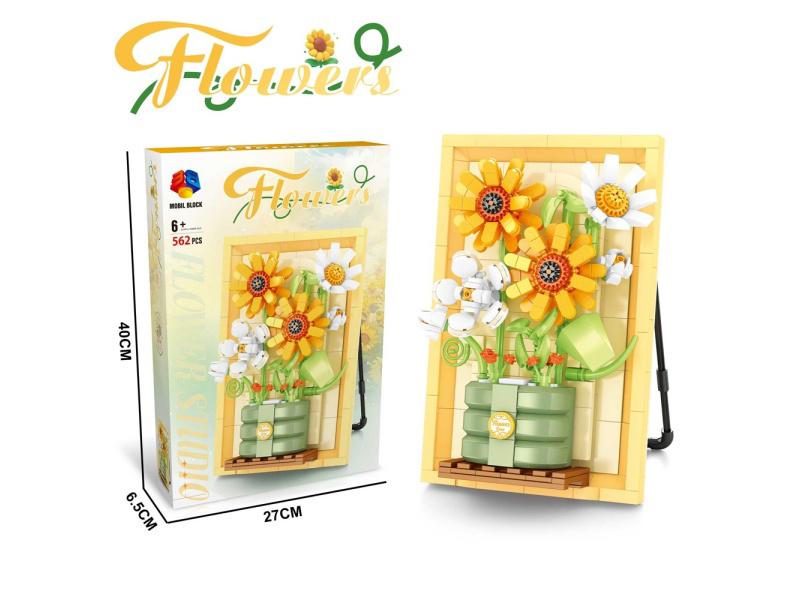 Diy Building Block Flower Sunflower