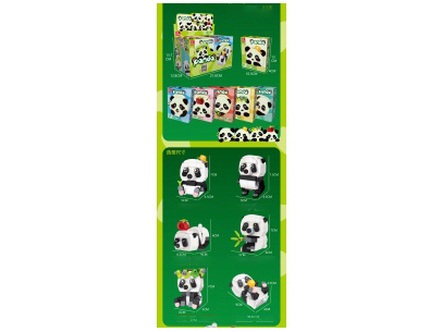 Building Blocks: Panda Series [6 Small PCS] 840Pcs