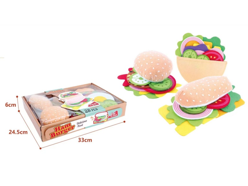 DIY Hamburgers And Hot Dogs Felt Toys