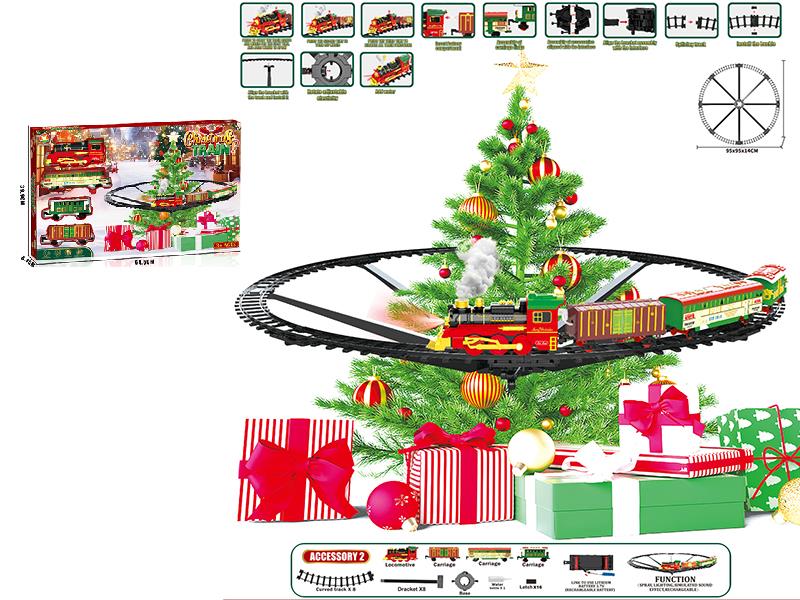 Classical Steam Electric Rail Train(Christmas Edition)