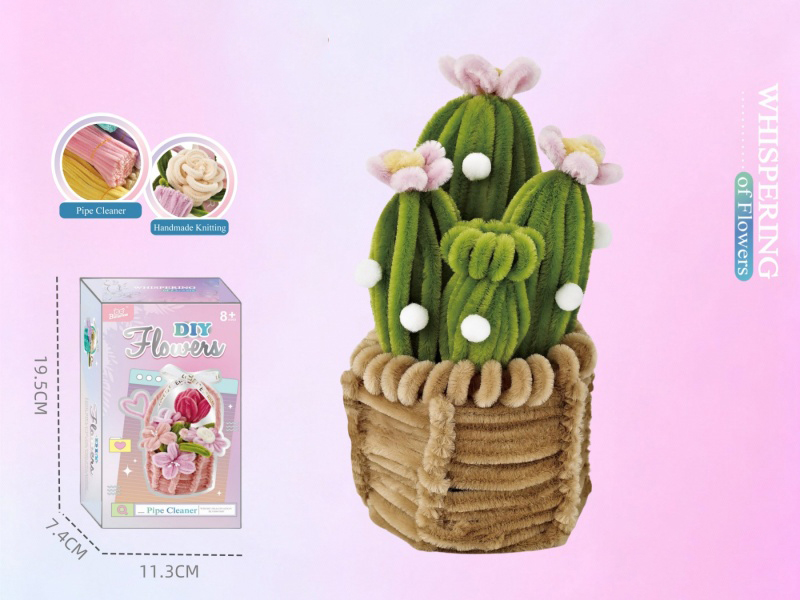 Flower Cactus Diy Twisty Stick Flower Basket