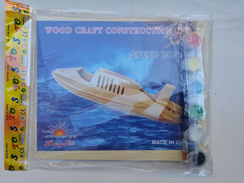 3D Wooden Puzzle DIY Color Drawing Toy