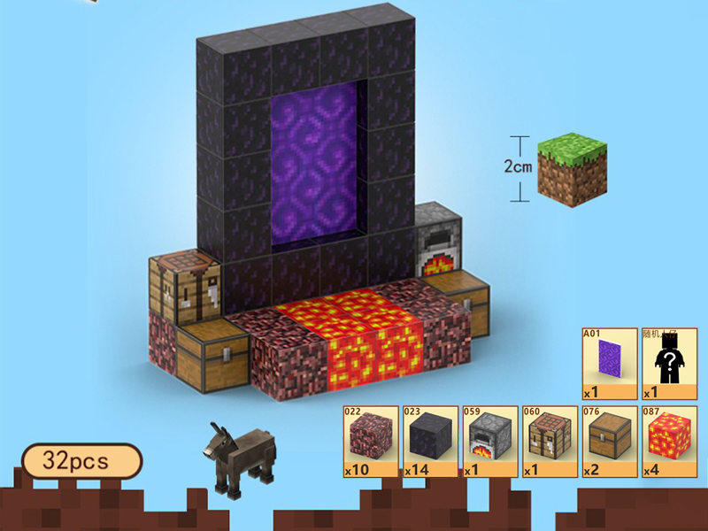 Gate Of Hell Magnetic Cube Building Blocks 32pcs