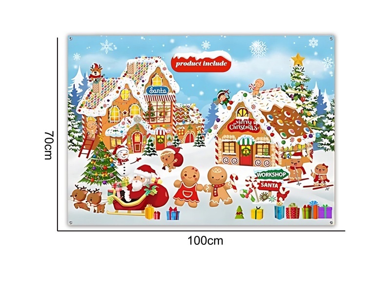 Montessori Early Childhood Education And Intelligence Development - Felt Christmas Book Wall With Storyboard