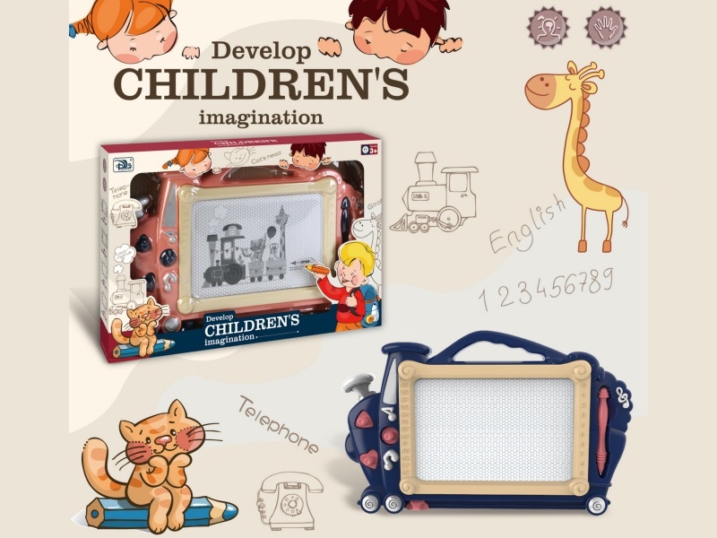 Magnetic Black And White Drawing Board For Locomotive Heads