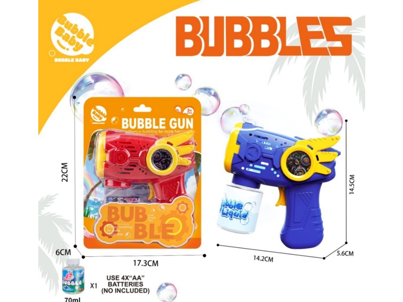 Mechanical Wing Bubble Gun With Red/Blue Light