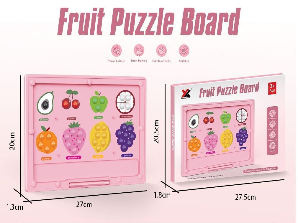 Puzzle Fruit Color Counting Board
