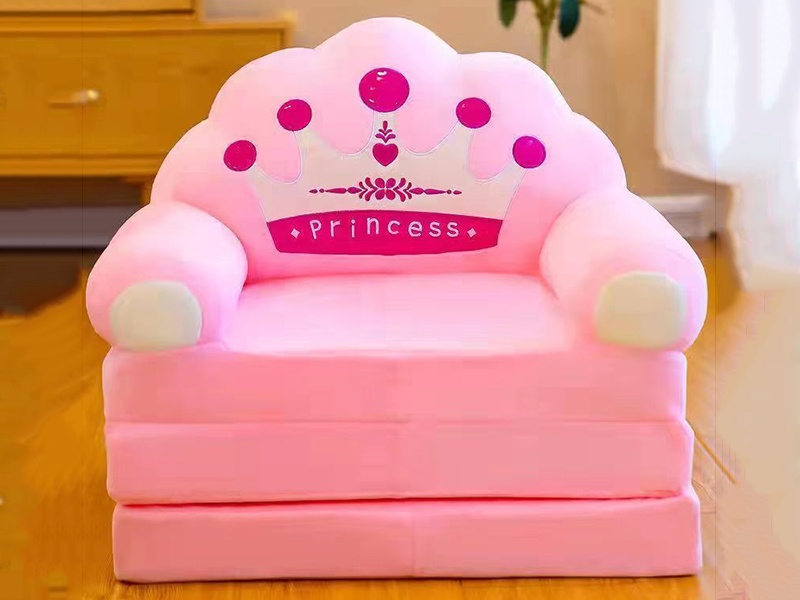 Pink Crown Children's Sofa