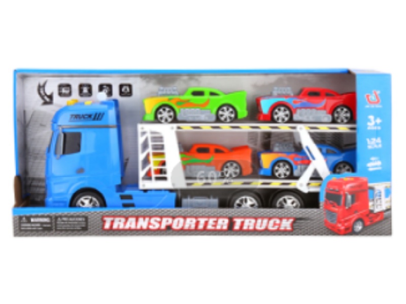 1:12 Early Education Lighting And Sound Inertial Transport Vehicle (Carrying 4 American Sports Bikes)