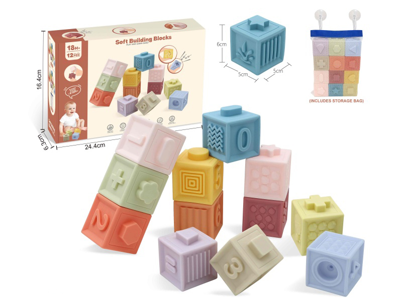 Zodiac & Numbers Soft Building Blocks(Includes Storage Bag) 13pcs