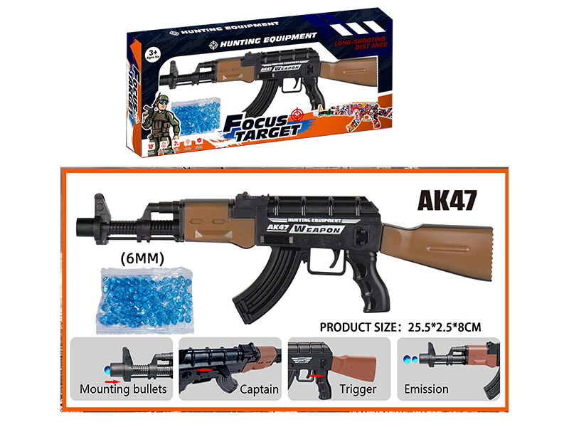 AK47 Water Bullet Gun Model With A Pack Of 6MM Crystal Bullets