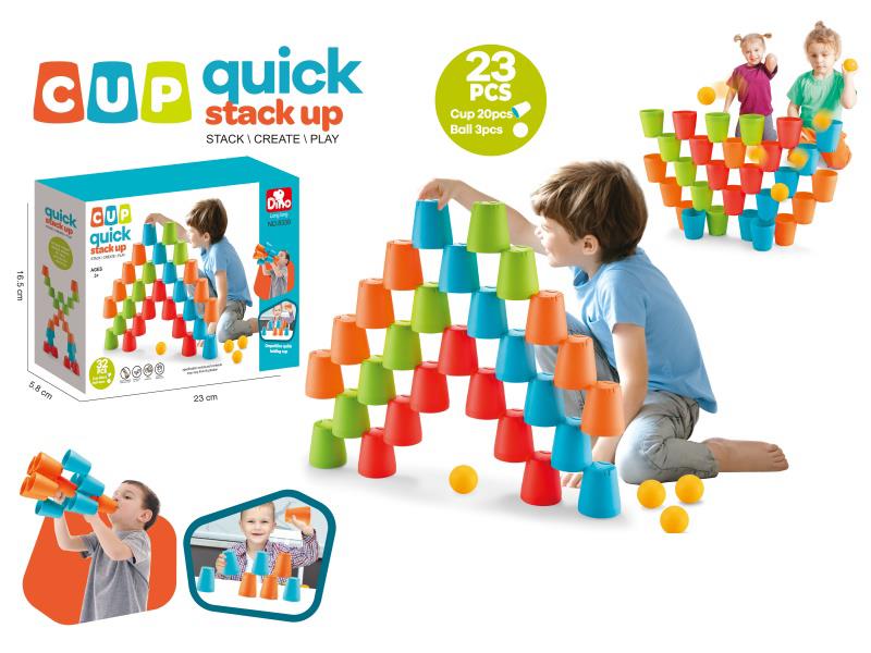 3-In-1 Building Block Throwing Ball Speed Stacking Cup