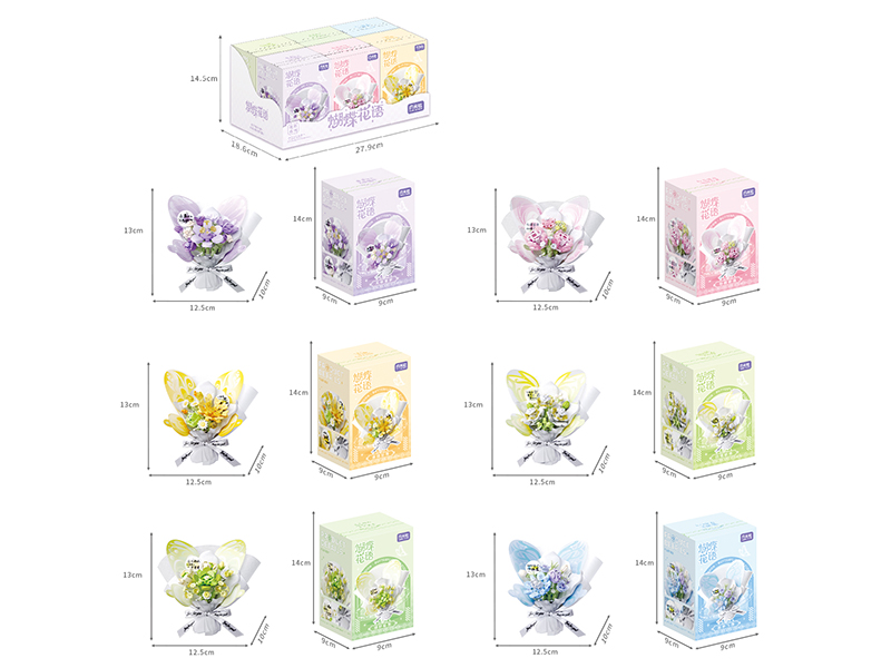 Flower Bouquet Building Blocks 6pcs