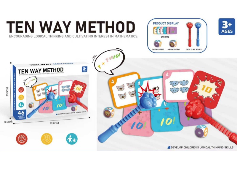 The Two-Player Version Of The "Make Ten Methods" Board Game