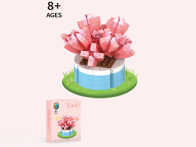 Alan Building Block Flower Potted Plant Series 357 PCS