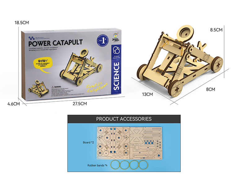 Wooden Science Experiment Toy - Power Catapult