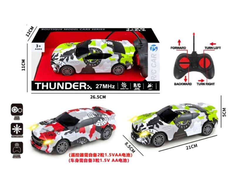 Four-Way Remote-Controlled Car With Light And Little Wasp