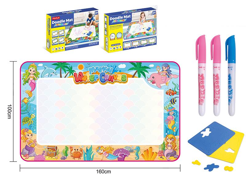 Mermaid Water Canvas Doodle Mat