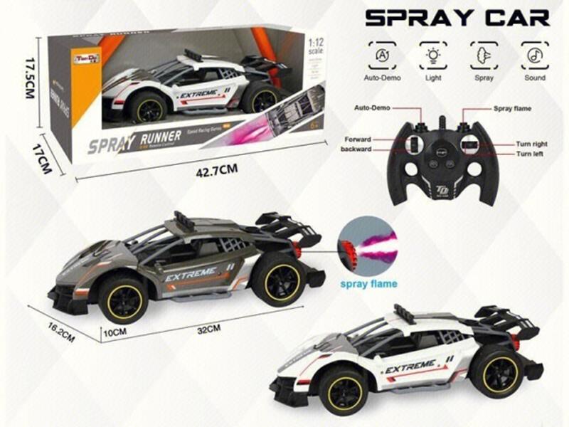 1:12 Scale Simulation Four-Way Lamborghini Poison High-Speed Remote Control Car Plastic Body With Rear Sprayer And Handle Remote Control 2.4G