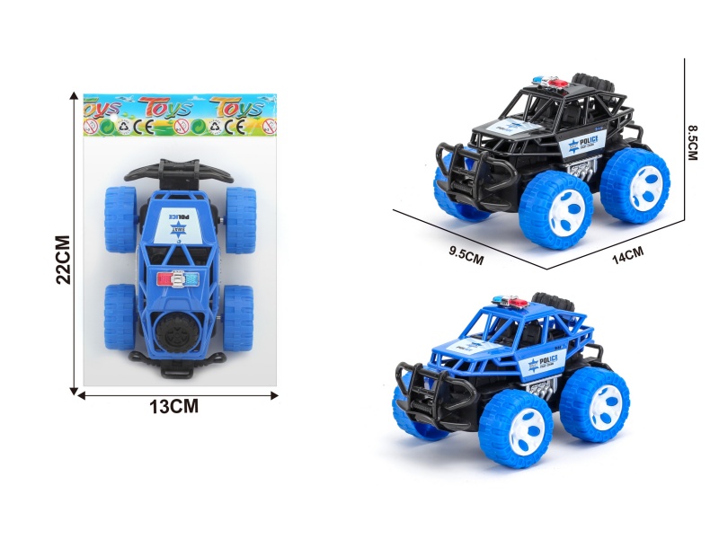 Mini Skeleton Police Car Inertia Vehicle