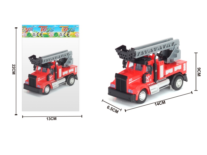 1:64 Huili American-Style Ladder Fire Truck