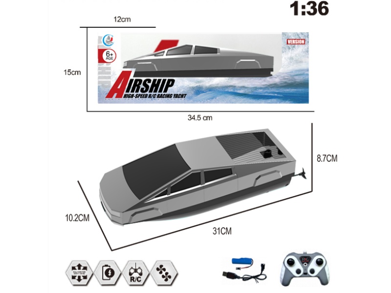 2.4G Twin-Paddle High-Speed Remote-Controlled Boat