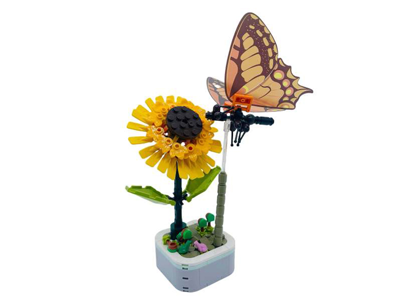 Butterfly And Sunflower Small Particle Building Blocks