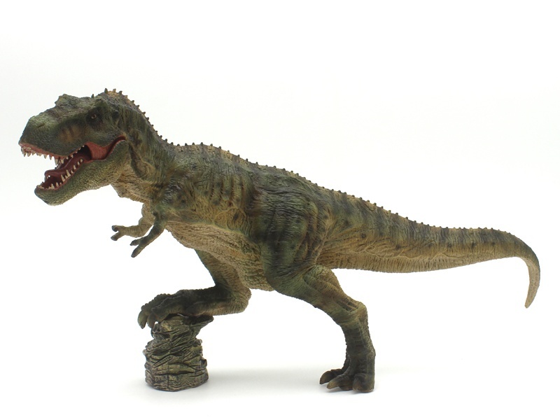 Green Tyrannosaurus Rex (Mouth Can Open And Close) (With A Base)