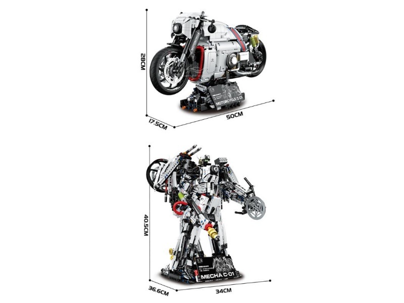 Building Blocks: 1:5 Locomotive Series - C-01 (Variable Mecha Form) 2380 Pieces